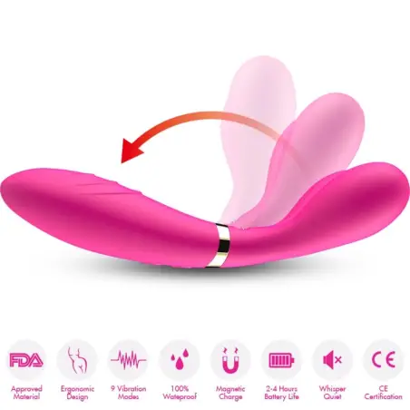 ARMONY - Y-WAND MASAJEADOR & VIBRADOR CABEZA DOBLE FUCSIA Para Clítoris