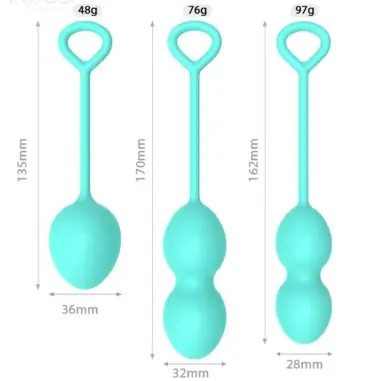 ARMONY - ANABIOSIS PESAS VAGINALES 3 NIVELES VERDE Bolas Silicona