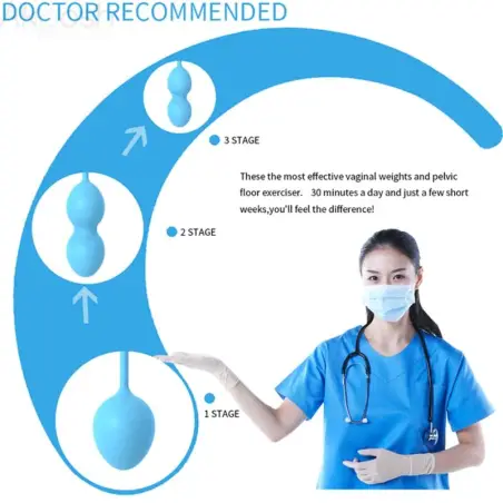 ARMONY - ANABIOSIS PESAS VAGINALES 3 NIVELES AZUL Bolas Silicona