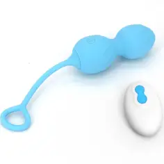 ARMONY - BLOSSOMS PESAS VAGINALES VIBRADOR CONTROL REMOTO 10 VIBRACIONES AZUL