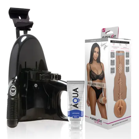 FLESHLIGHT - AUTUMN FALLS CREAM TEXTURE VAGINA + UNIVERSAL LAUNCH + LUBRICANTE AQUA QUALITY 50 ML Vaginas Actrices Porno