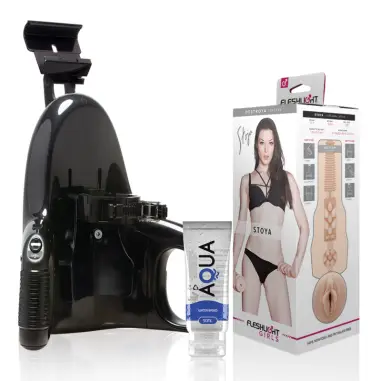 FLESHLIGHT - VAGINA STOYA DESTROYA + UNIVERSAL LAUNCH + LUBRICANTE AQUA QUALITY 50 ML Vaginas Actrices Porno
