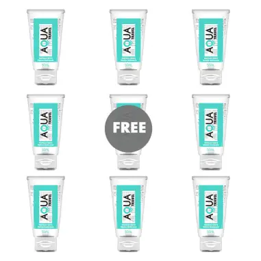 AQUA TRAVEL - LUBRICANTE BASE AGUA SABOR FRUTAS TROPICALES - 50 ML 8+1 GRATIS Kits Lubricantes