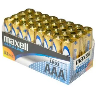 MAXELL - PILA ALCALINA AAA LR03 PACK*32 PILAS Pilas Alcalinas