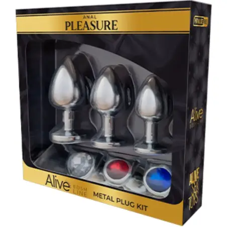 ALIVE - ANAL PLEASURE KIT 3 PLUG METAL Plug Anal BDSM