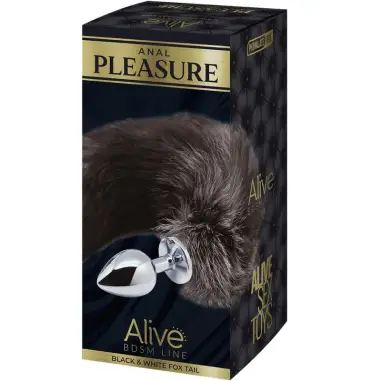 ALIVE - ANAL PLEASURE PLUG METAL COLA DE ZORRO TALLA L Plug Anal BDSM