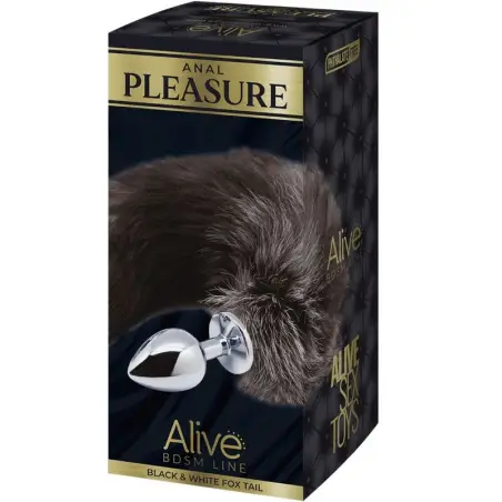 ALIVE - ANAL PLEASURE PLUG METAL COLA DE ZORRO TALLA L Plug Anal BDSM