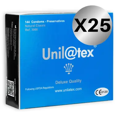 UNILATEX - PRESERVATIVOS NATURALES 144 UDS X 25 UDS Normales