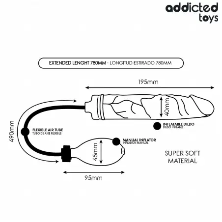 ADDICTED TOYS - DILDO INFLABLE MODELO 4 Anal Inflable