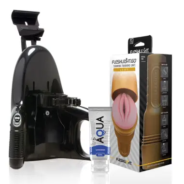 FLESHLIGHT - STAMINA GO TRAINING UNIT LADY + UNIVERSAL LAUNCH + LUBRICANTE AQUA QUALITY 50 ML Masturbador Automático