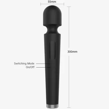 ARMONY - X POWER LARGE MASAJEADOR & VIBRADOR 7 VIBRACIONES NEGRO Vibrador WAND