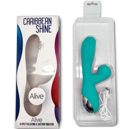 ALIVE - CARIBBEAN SHINE VIBRADOR & SUCCIONADOR AZUL Vibradores Rabbit