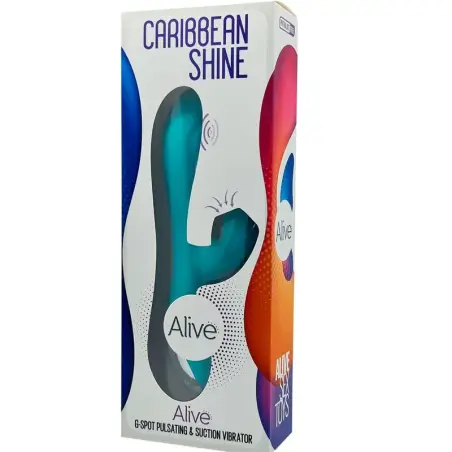 ALIVE - CARIBBEAN SHINE VIBRADOR & SUCCIONADOR AZUL Vibradores Rabbit
