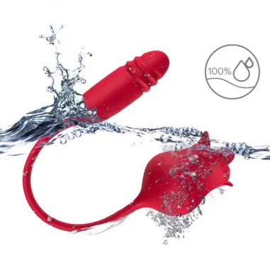 ARMONY - ROSELIP ESTIMULADOR CLITORIS CON LENGUA 10 MODOS & VIBRADOR ROJO Succionadores con vibración