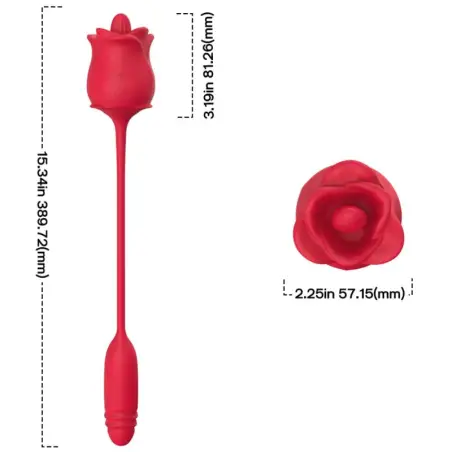 ARMONY - ROSA 3 EN 1, ESTIMULADOR, SUCCIONADOR Y UP&DOWN CON COLA ROJO Succionadores con vibración