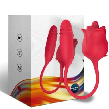 ARMONY - ROSA 3 EN 1, ESTIMULADOR, SUCCIONADOR Y UP&DOWN CON COLA ROJO Succionadores con vibración