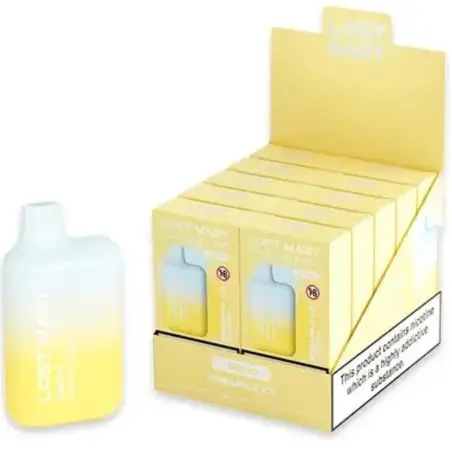 LOST MARY - (PACK PROFESIONAL EXPOSITOR - 10 UNIDADES) BM600 VAPER NICOTINA 2% DESECHABLE SABOR PIÑA HELADA Vapeadores