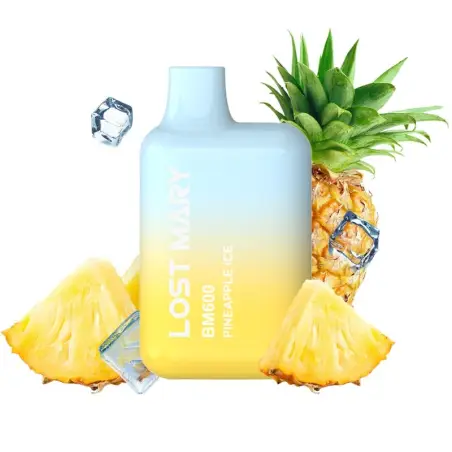 LOST MARY - (PACK PROFESIONAL EXPOSITOR - 10 UNIDADES) BM600 VAPER NICOTINA 2% DESECHABLE SABOR PIÑA HELADA Vapeadores