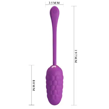 Huevo Vibrador con Textura Marina Recargable Morado