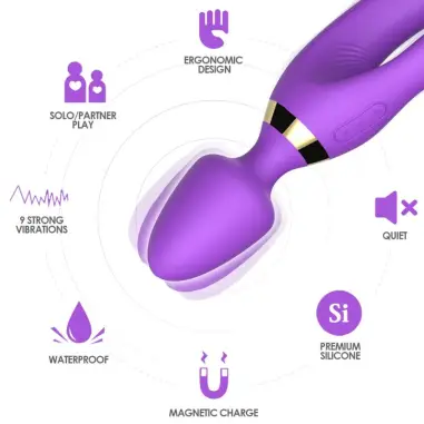 Masajeador & Vibrador Rabbit Violeta - 9 Modos | Armony