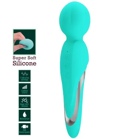 Walter Vibrador Wand Verde Agua - 7 Funciones | Pretty Love