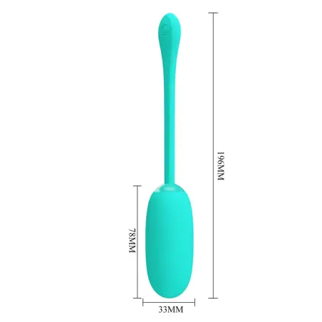 Julius Huevo Vibrador Impermeble & Recargable Verde Agua