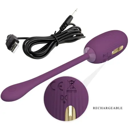 Doreen Huevo Vibrador Recargable Lila | Pretty Love