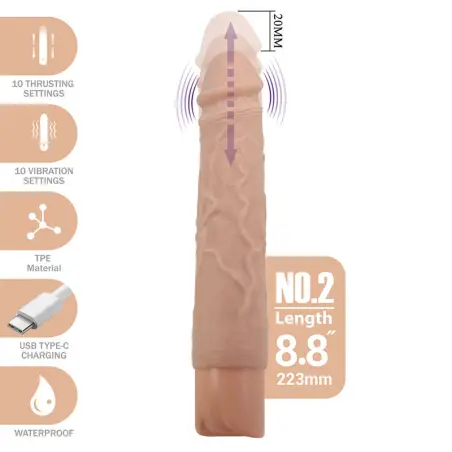 Kessler Dildo Vibrador Realista 10 Modos de Vibración