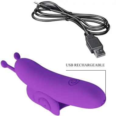 Snail Poderoso Estimulador de Dedo Morado | Pretty Love