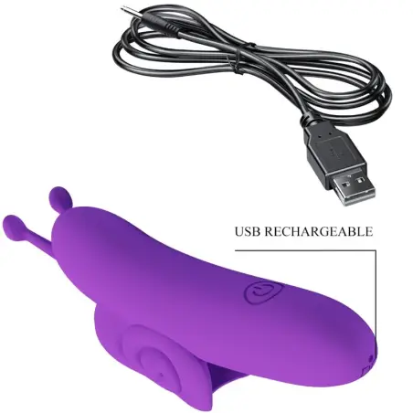 Snail Poderoso Estimulador de Dedo Morado | Pretty Love