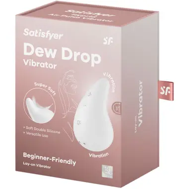 Dew Drop Vibrador Lay-On Blanco - 12 Modos | Satisfyer