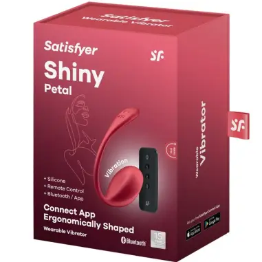 Shiny Petal Estimulador Punto G Control Remoto Rojo APP