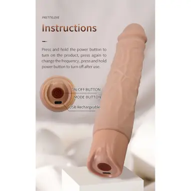 Kessler Dildo Vibrador Realista 10 Modos de Vibración