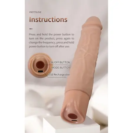 Kessler Dildo Vibrador Realista 10 Modos de Vibración