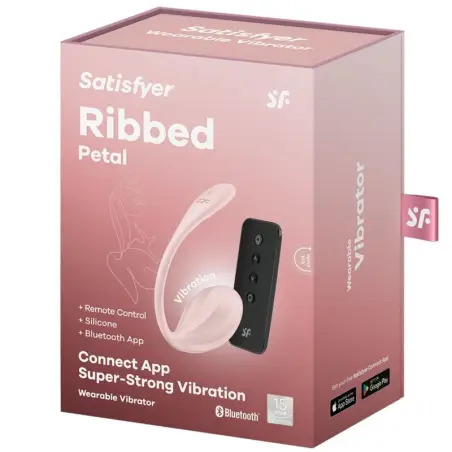 Ribbed Petal Estimulador Punto G Control Remoto Rosa APP