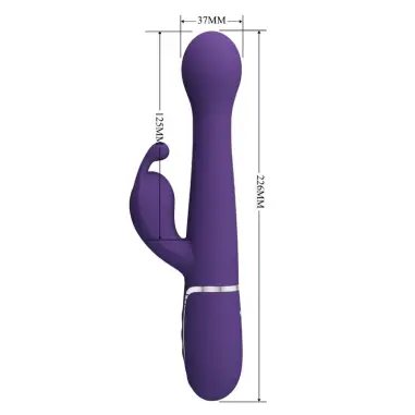 Dejon Vibrador Rabbit 3 en 1 Multifunción Morado - Rotación
