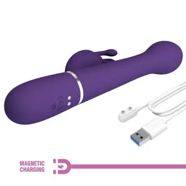 Dejon Vibrador Rabbit 3 en 1 Multifunción Morado - Rotación