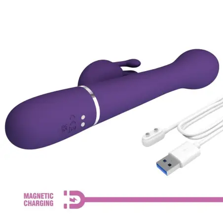 Dejon Vibrador Rabbit 3 en 1 Multifunción Morado - Rotación