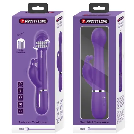 Dejon Vibrador Rabbit 3 en 1 Multifunción Morado - Rotación