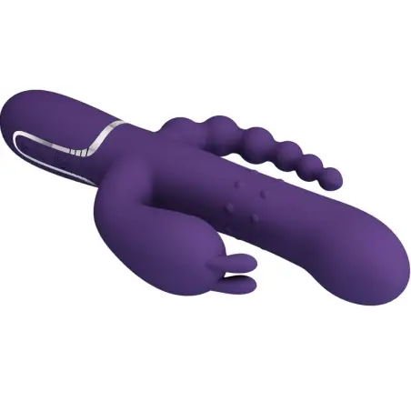 Cammy Triple Vibrador Multifunción 4 en 1 Morado - Silicona