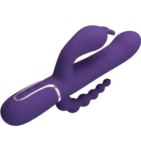Cammy Triple Vibrador Multifunción 4 en 1 Morado - Silicona