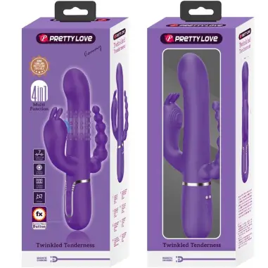Cammy Triple Vibrador Multifunción 4 en 1 Morado - Silicona