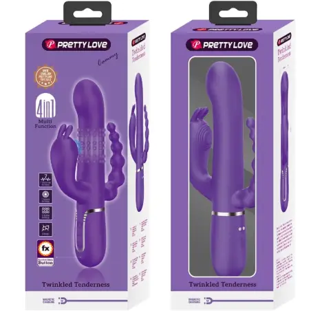 Cammy Triple Vibrador Multifunción 4 en 1 Morado - Silicona