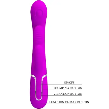 Shania Triple Vibrador Rabbit Multifunción Rosa - Recargable