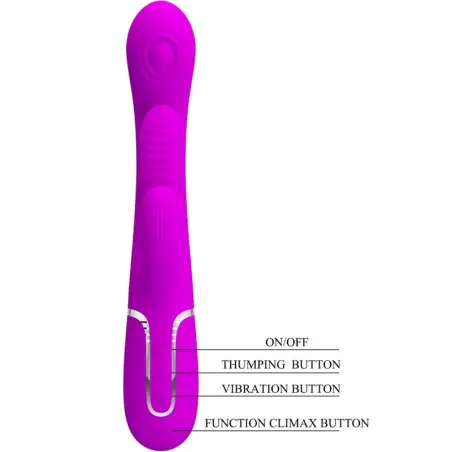 Shania Triple Vibrador Rabbit Multifunción Rosa - Recargable