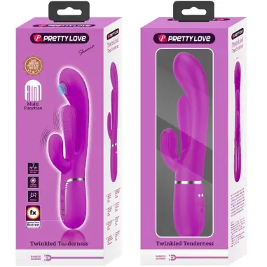 Shania Triple Vibrador Rabbit Multifunción Rosa - Recargable