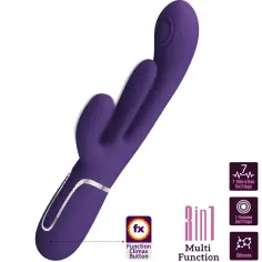 PRETTY LOVE - SHANIA TRIPLE VIBRADOR RABBIT MULTIFUNCIÓN MORADO 2