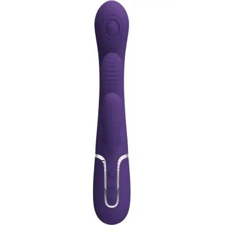 Shania Triple Vibrador Rabbit Multifunción Morado - Silicona