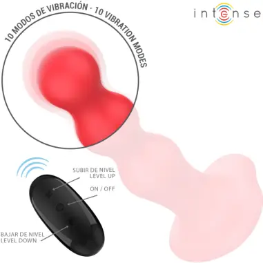 Cody Vibrador con Ventosa Rojo Control Remoto | Intense
