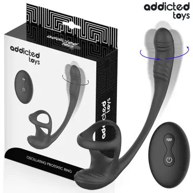 ADDICTED TOYS - PLUG ANAL VIBRACIÓN Y WAVING 360º Y ESTIMULADOR TESTÍCULOS